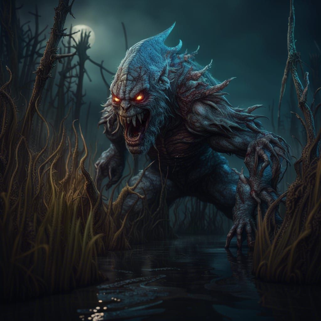 The Marsh Monster  by @Znarf