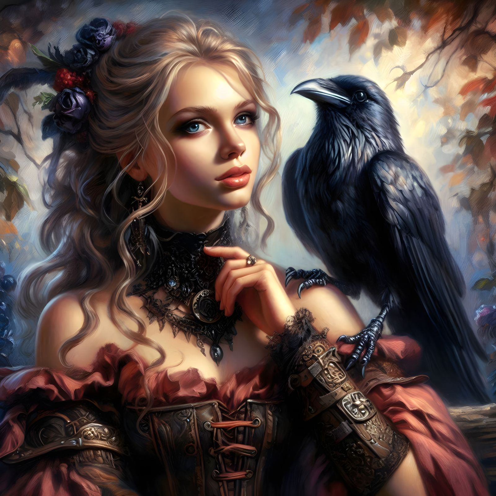 Witch And Raven Familiar #3