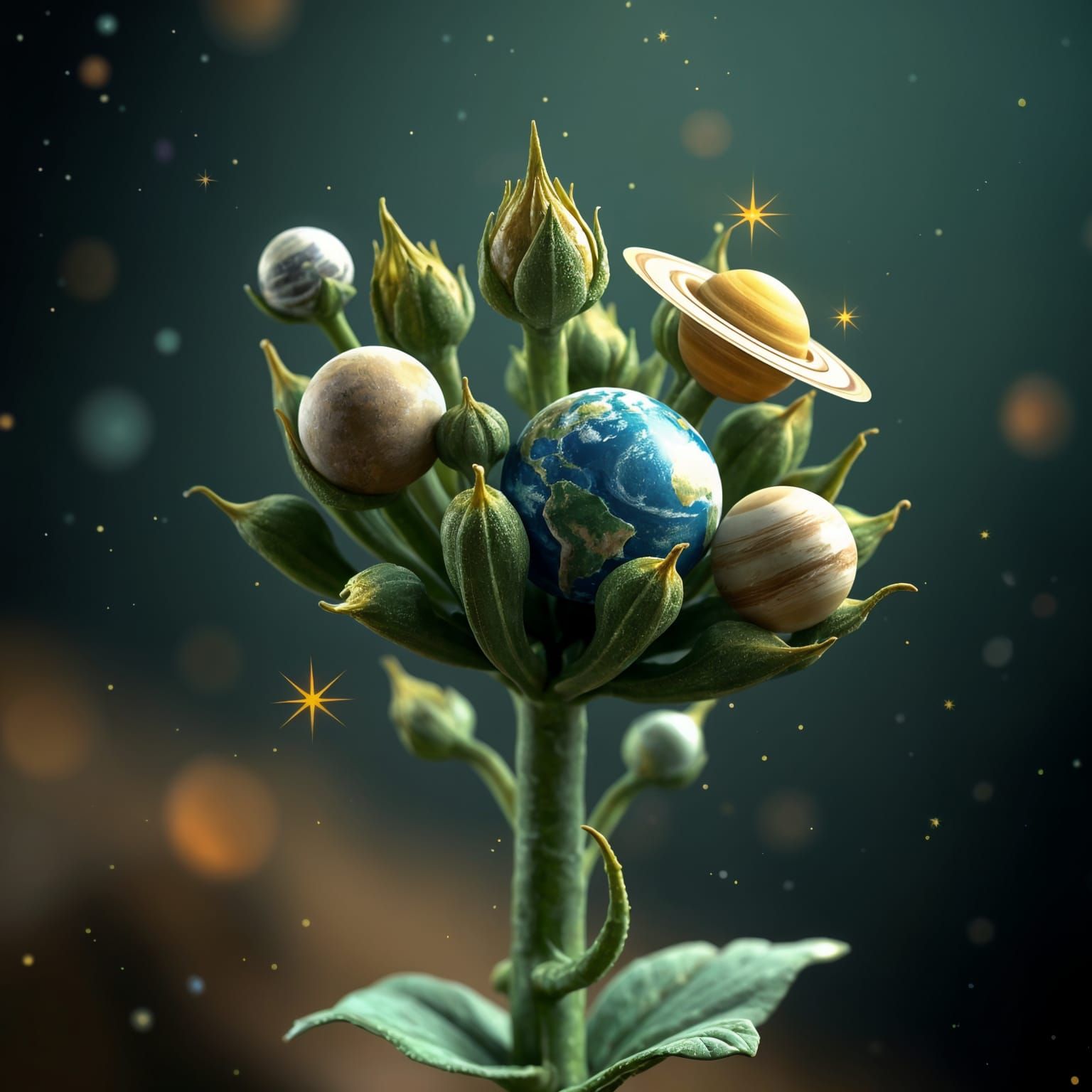 Solar System Plant  by @Yanciepants