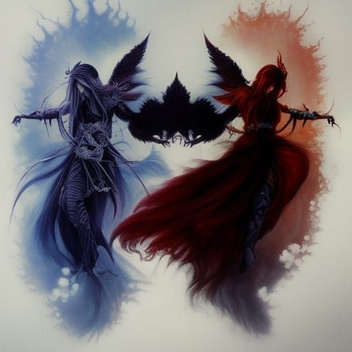 Yin and Yang fire and ice   by @Debz
