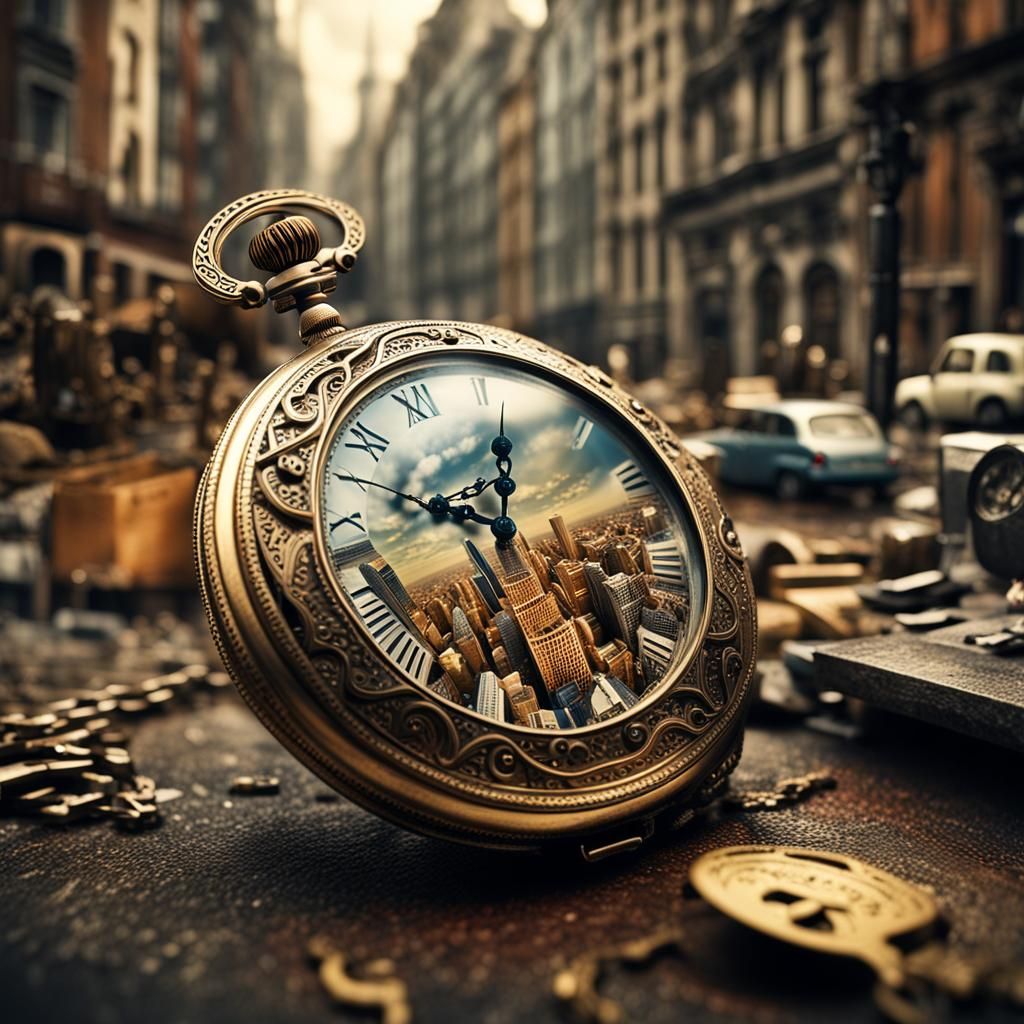 City within a pocket watch  by @Mal Travers