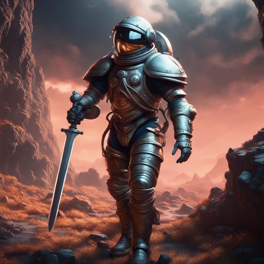 AstroKnight  by @AI Gratia Artis