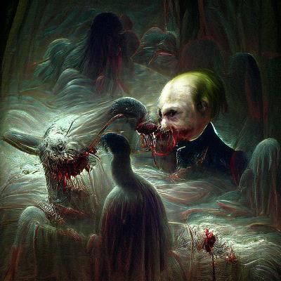 A gloating canard strepitant emitted eerily amorous with awf...