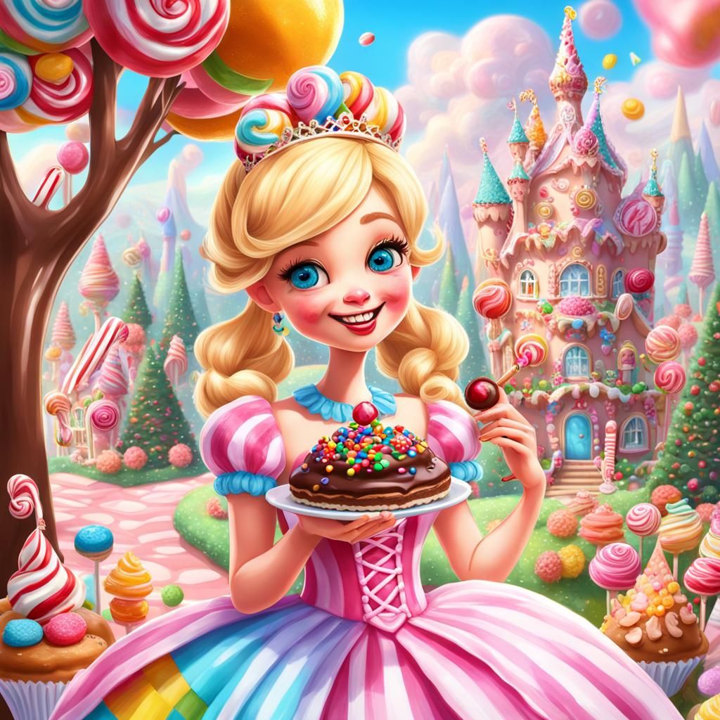 Candy Land Princess 3 AI Generated Artwork NightCafe Creator