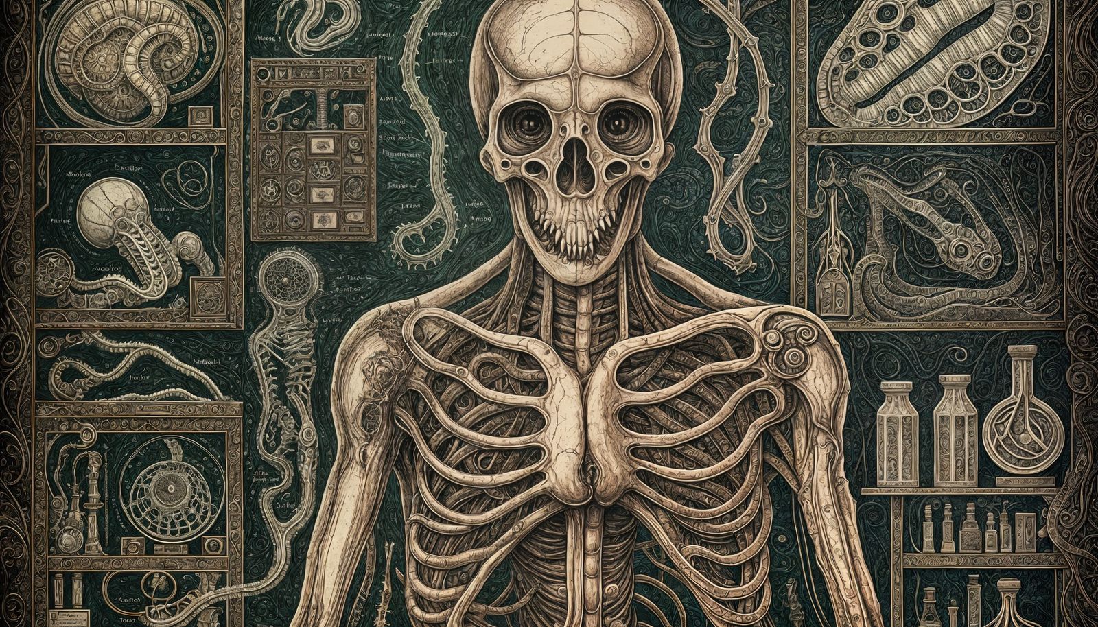 Eldritch Horror Anatomy Chart ( horror intricate Textbook ac...