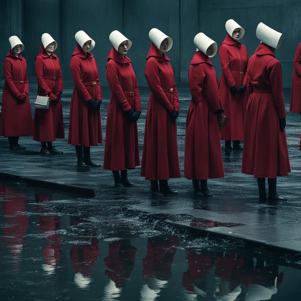 The totalitarian state of a handmaids tale.