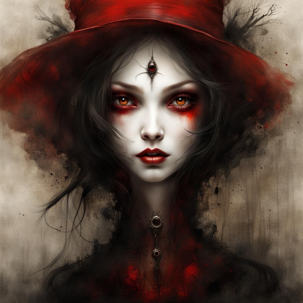 The Red Witch - AI Generated Artwork - NightCafe Creator