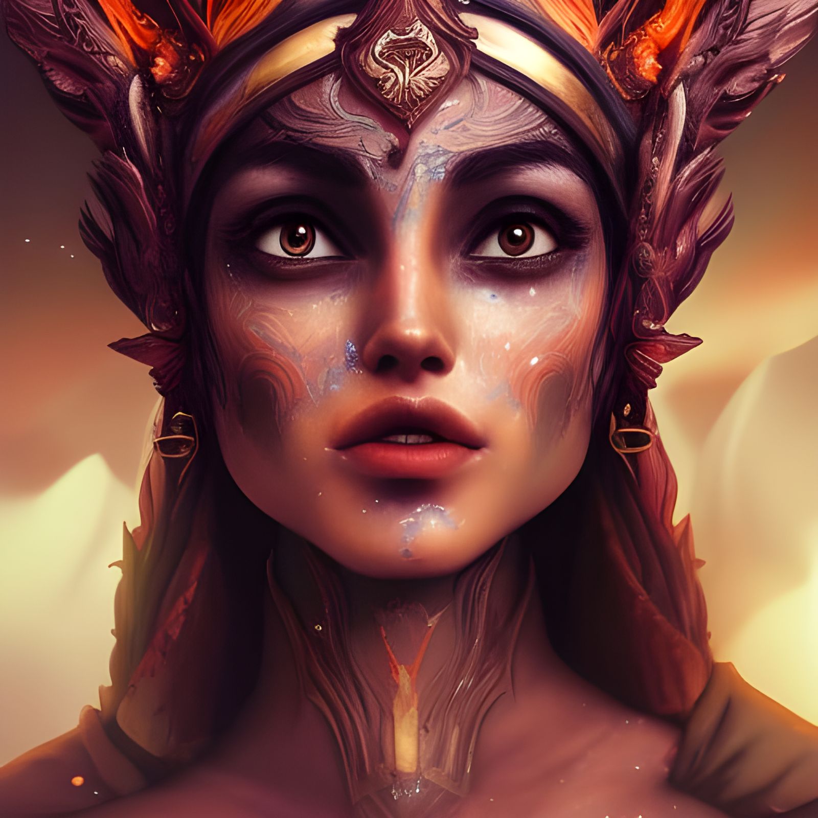 Godess Of Fire - Ai Generated Artwork - Nightcafe Creator