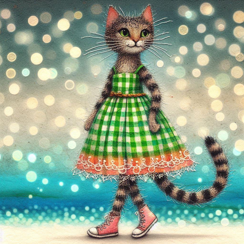 Katz fashion, gingham print 😽