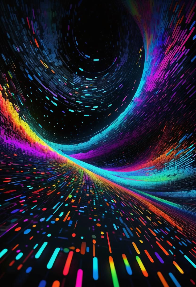 Abstract flowing visuals.
