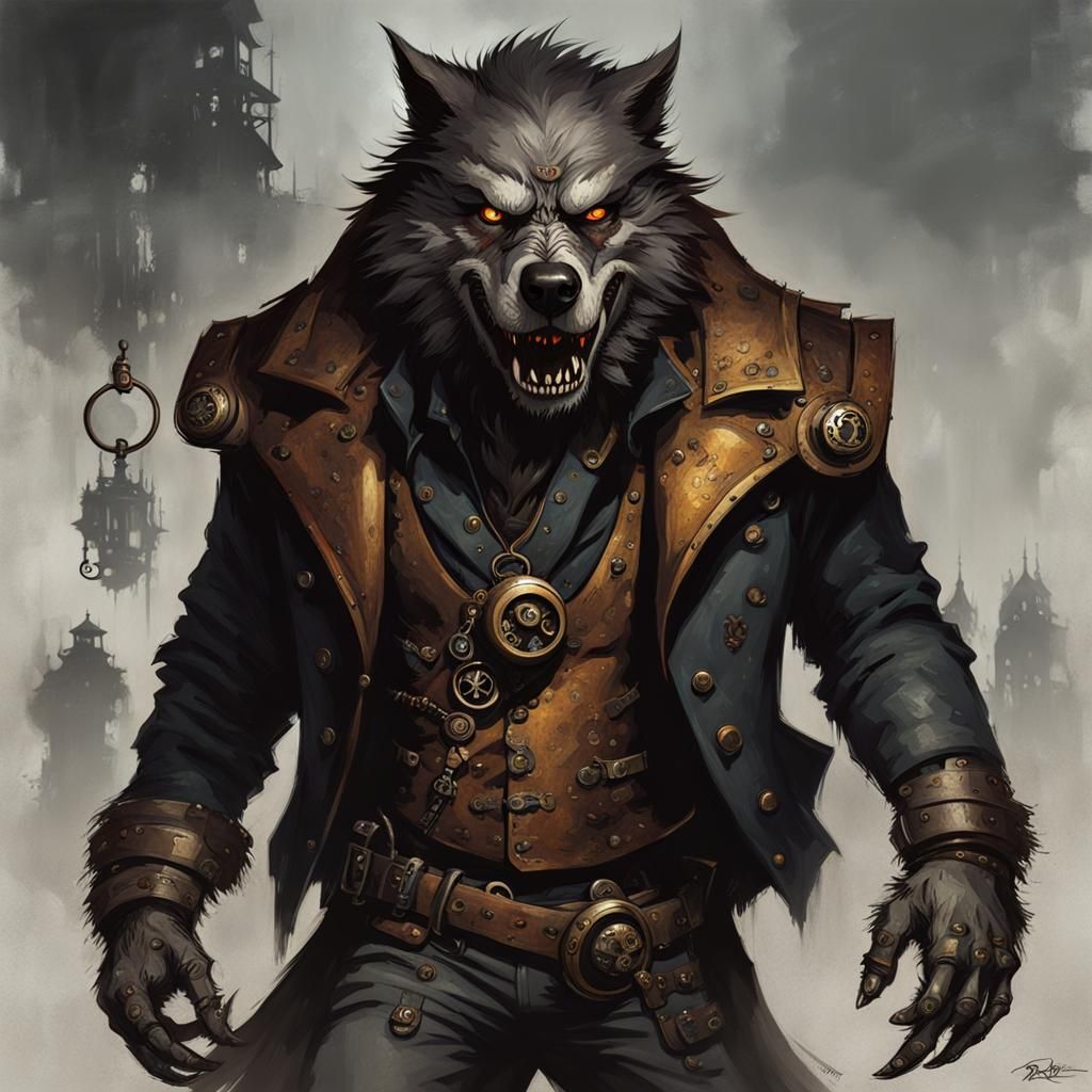 steampunk werewolf - AI Generated Artwork - NightCafe Creator
