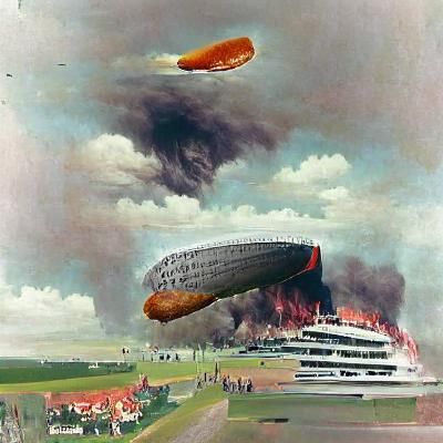 The Hindenburg Disaster 1937 - AI Generated Artwork - NightCafe Creator