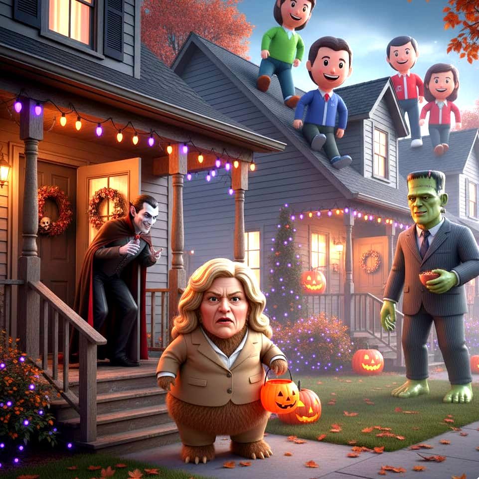 Trick or treating in Monsterville