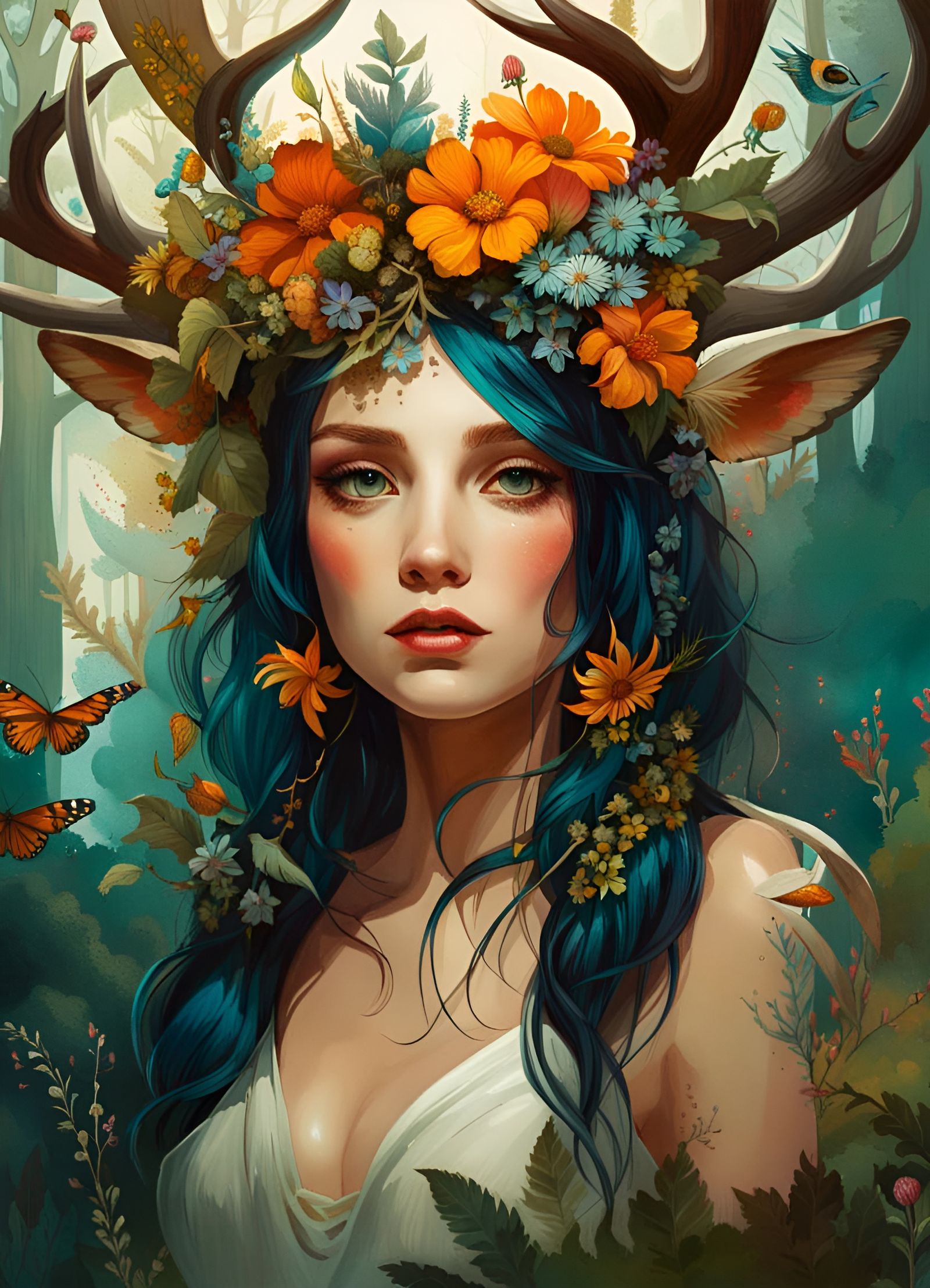 Fawn fairy girl - AI Generated Artwork - NightCafe Creator