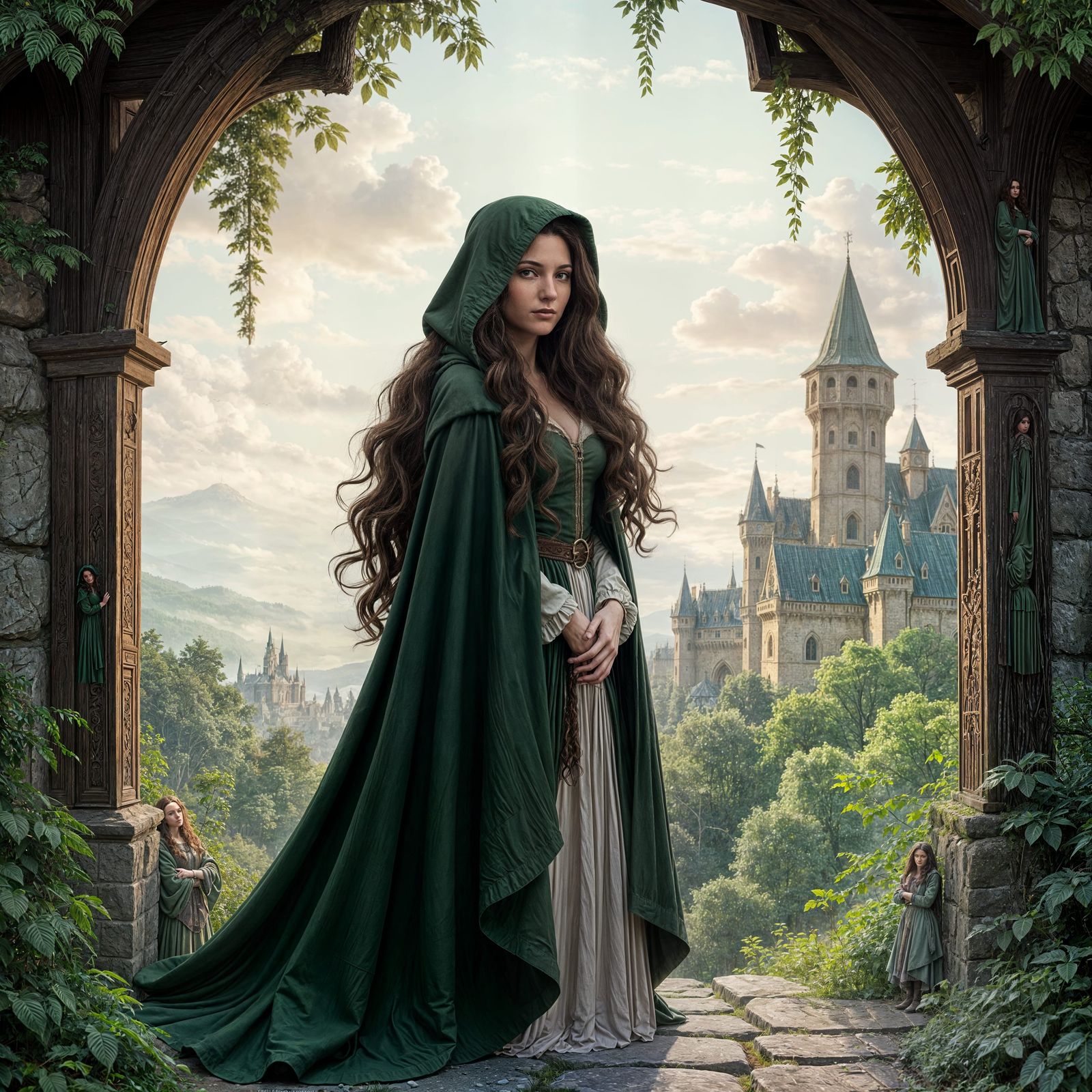 Maid Marian Dubois, played by Mary Elizabeth Mastrantonio, with long, curly brunette hair falling to ...  by @Renda