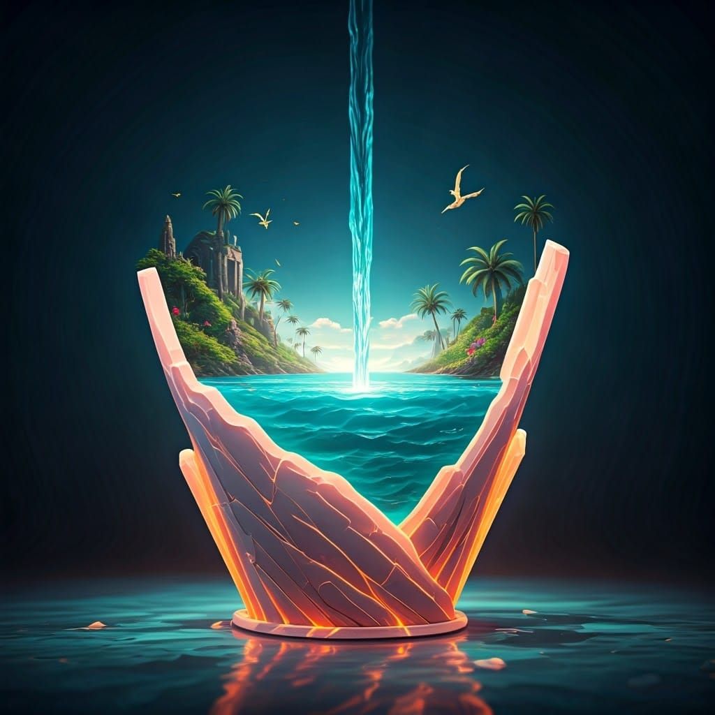 Delicate, Glowing Bucket Unveils Enchanted Mystical Landscap...