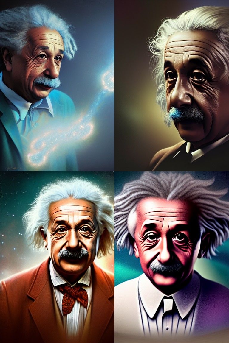 Albert Einstein - AI Generated Artwork - NightCafe Creator