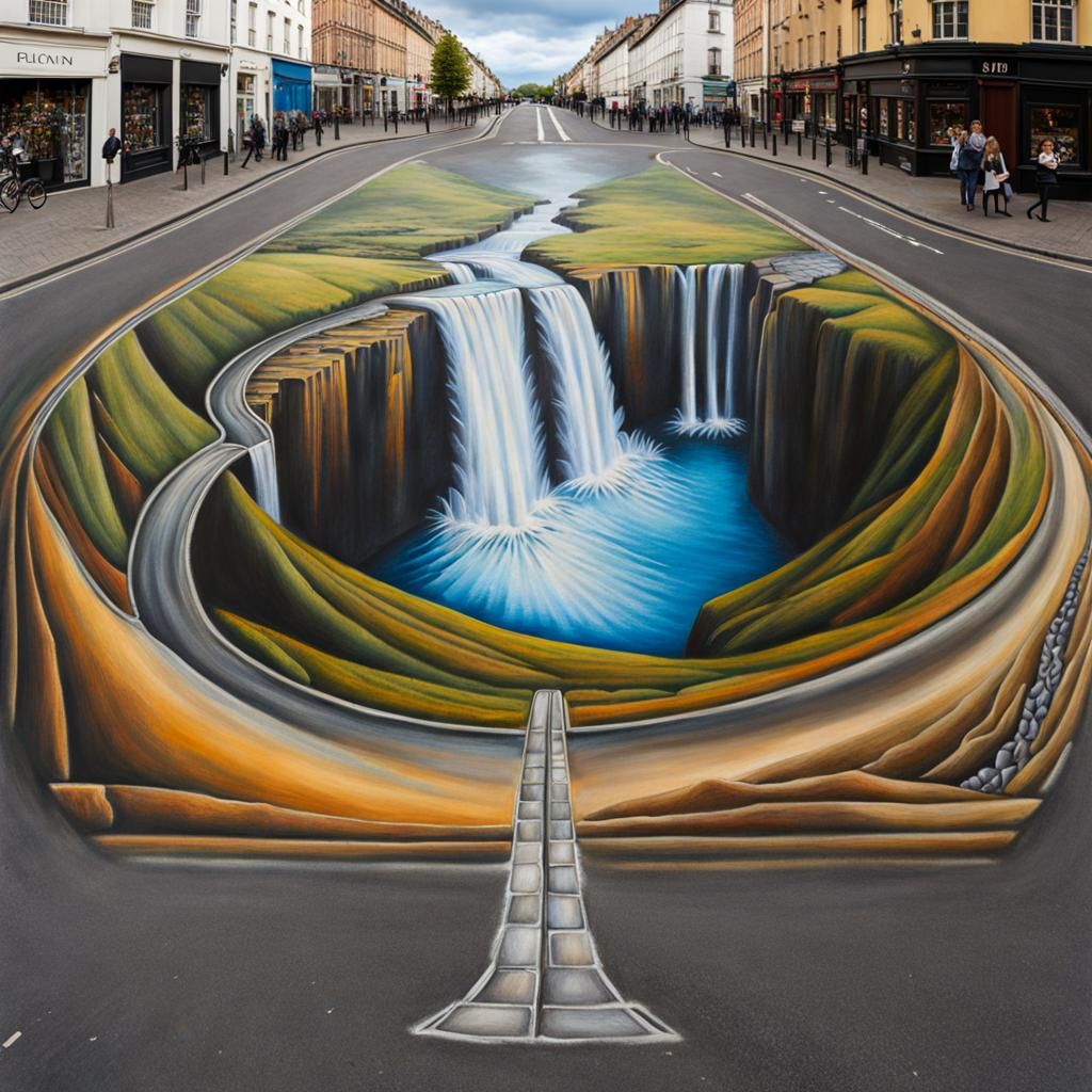 Cascade en trompe-l'œil  by @Raphaelle