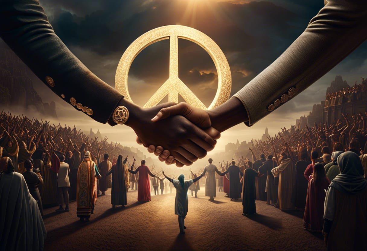 World united under the symbol of peace  by @Chloe