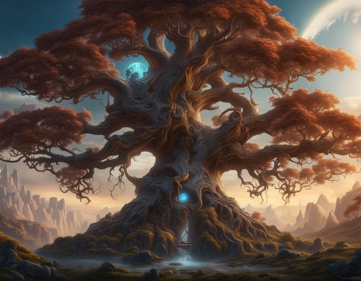 nine worlds, yggdrasill,world tree