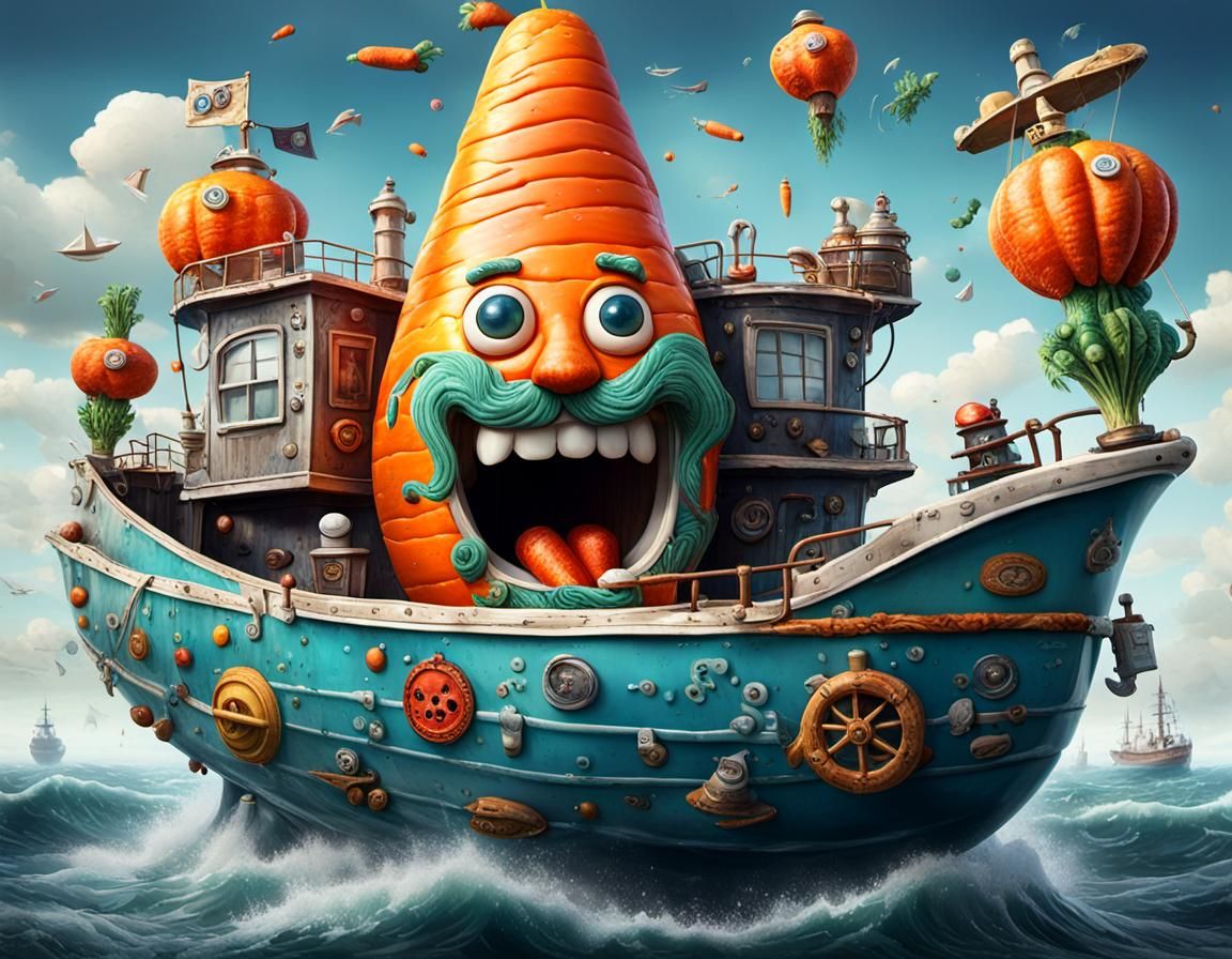 wacky boat sailing towards the end of the flat earth