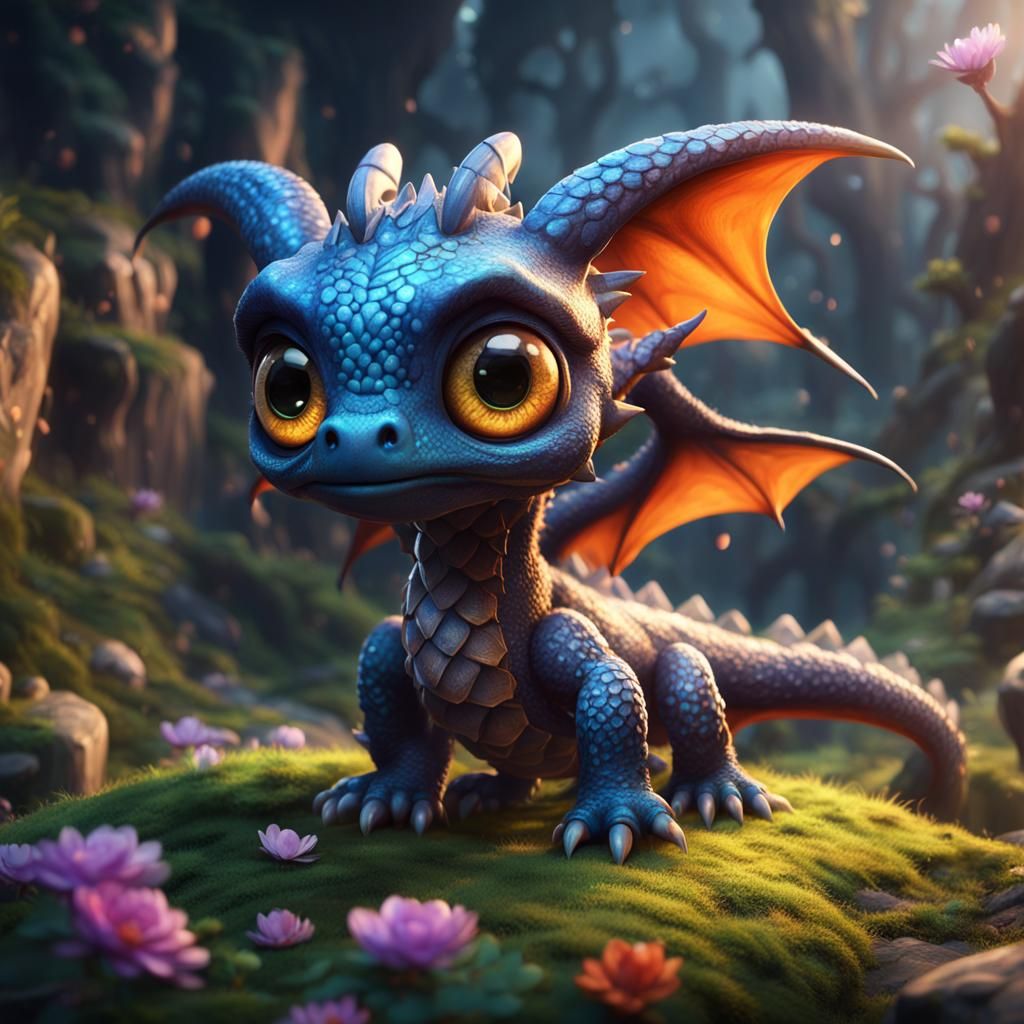 Lost My Wings Again Cutie Dragon - AI Generated Artwork - NightCafe Creator