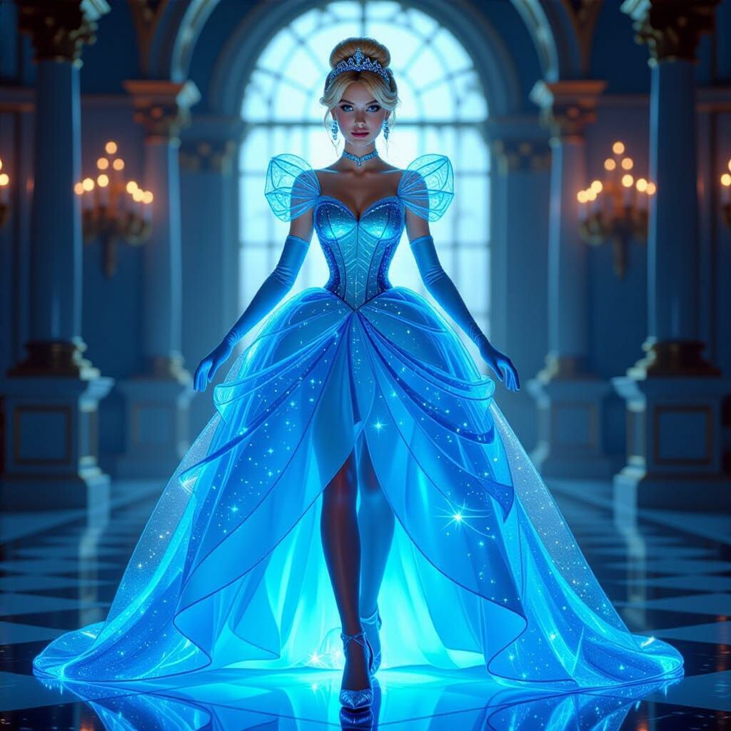Cinderella's glass dress