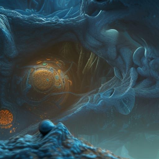 Strange alien cave