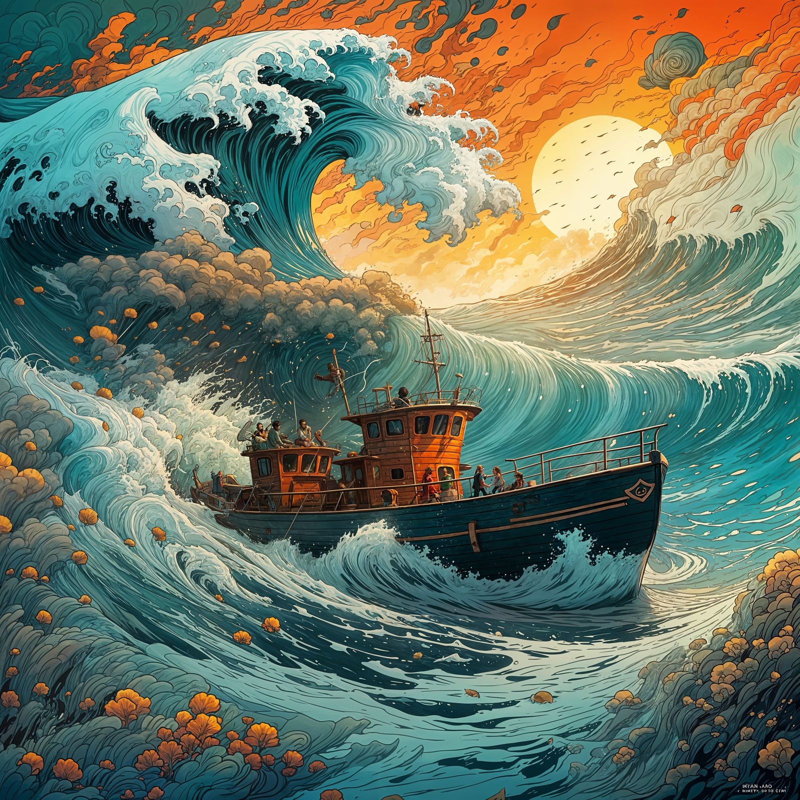 Tsunami splash art  by @Agrona_Vritra