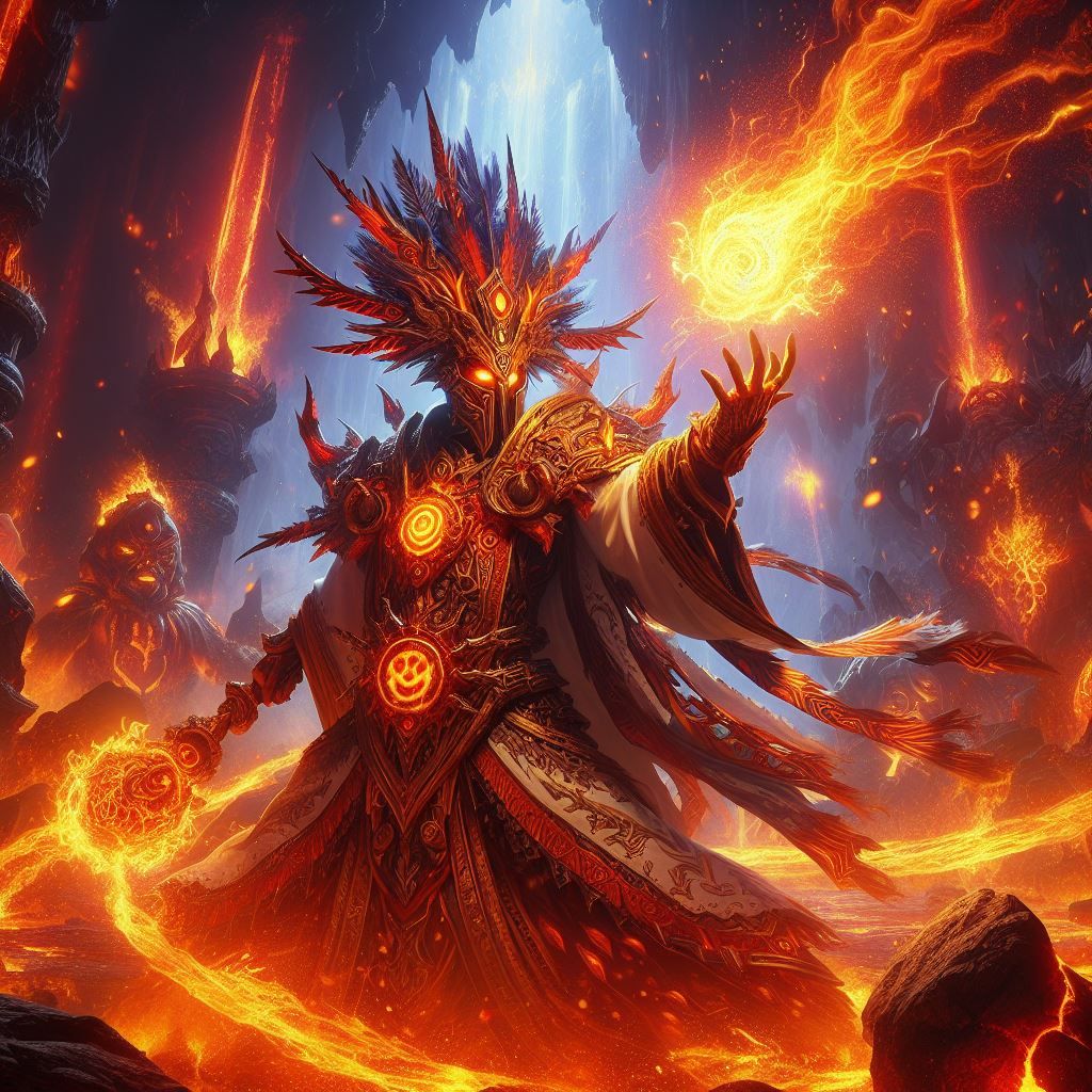 Elemental Shaman - Lava - AI Generated Artwork - NightCafe Creator