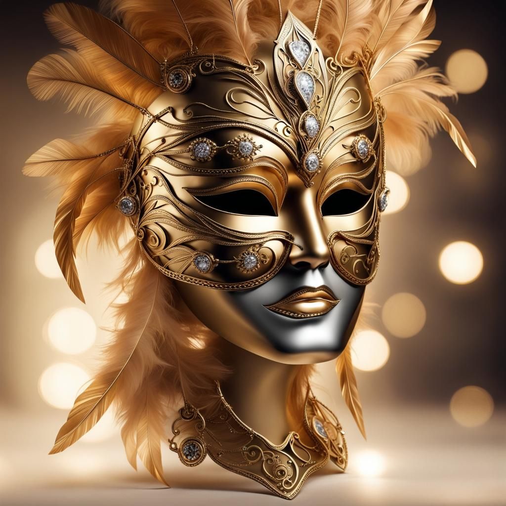 Golden submissive mask  by @Jadelyn Aurora