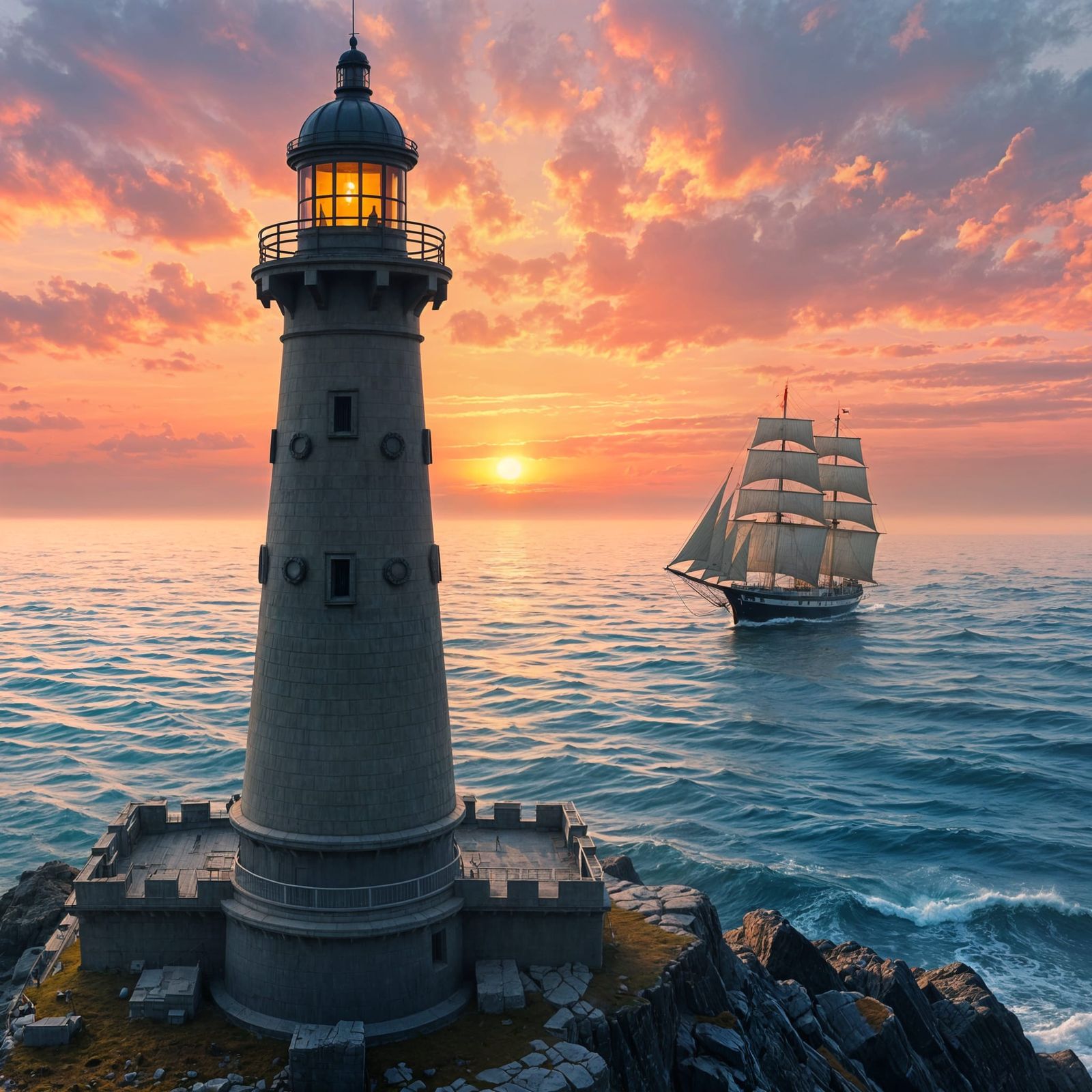 Majestic lighthouse  by @Laevos