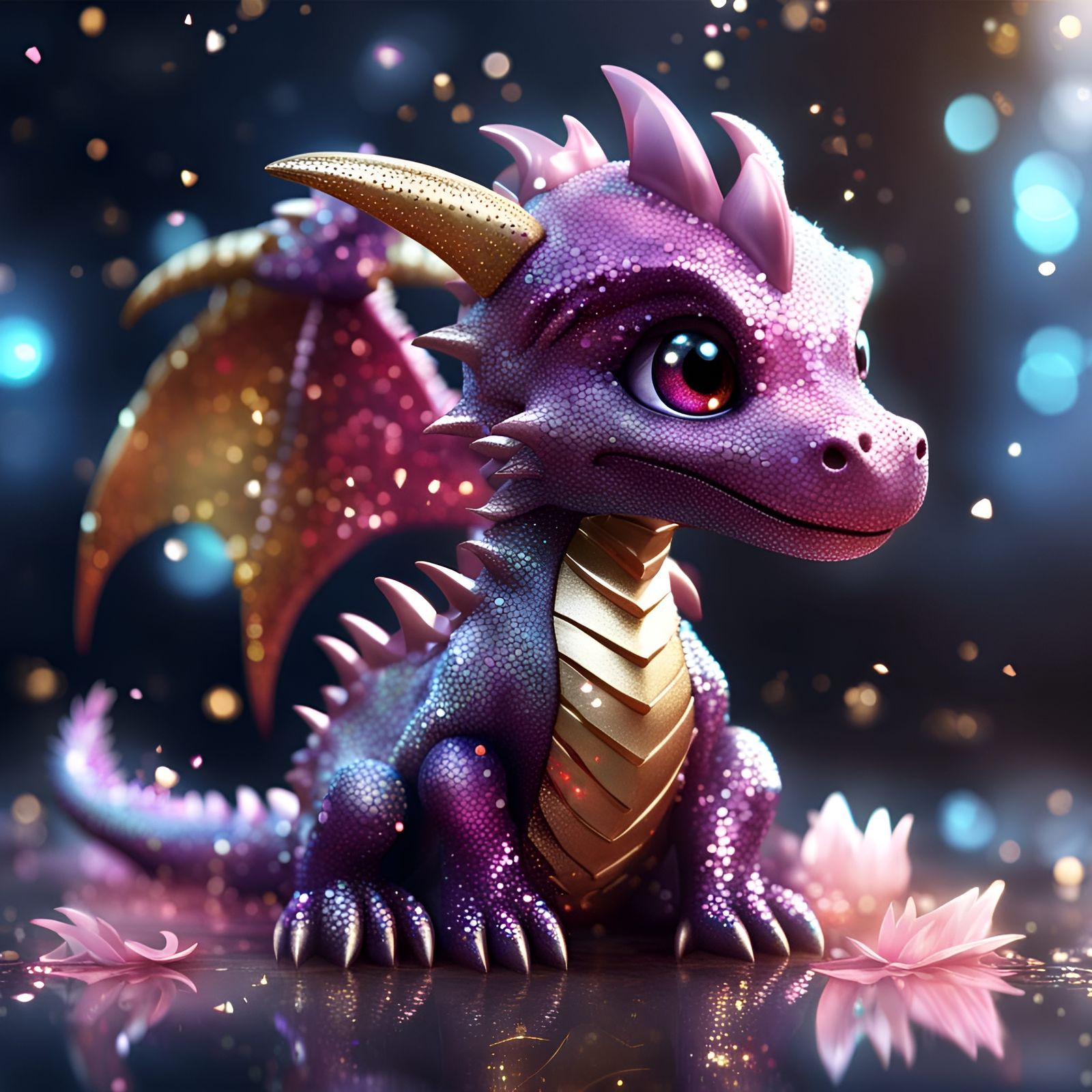 Shimmery Dragon - AI Generated Artwork - NightCafe Creator