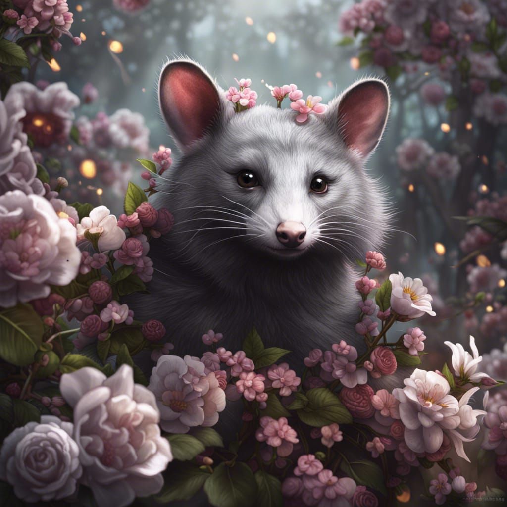 Opossum  by @Calena