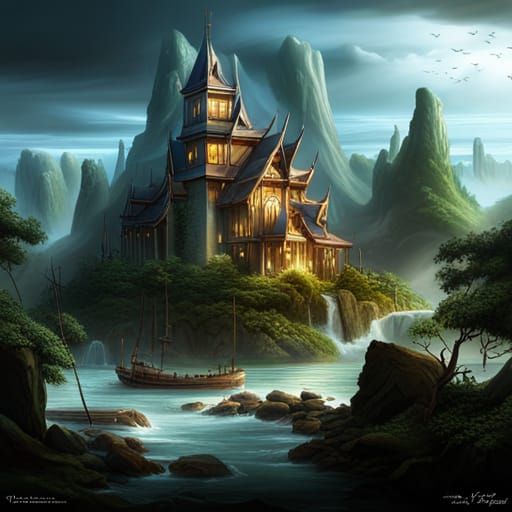 Epic Battle: Light vs Darkness Fantasy Art