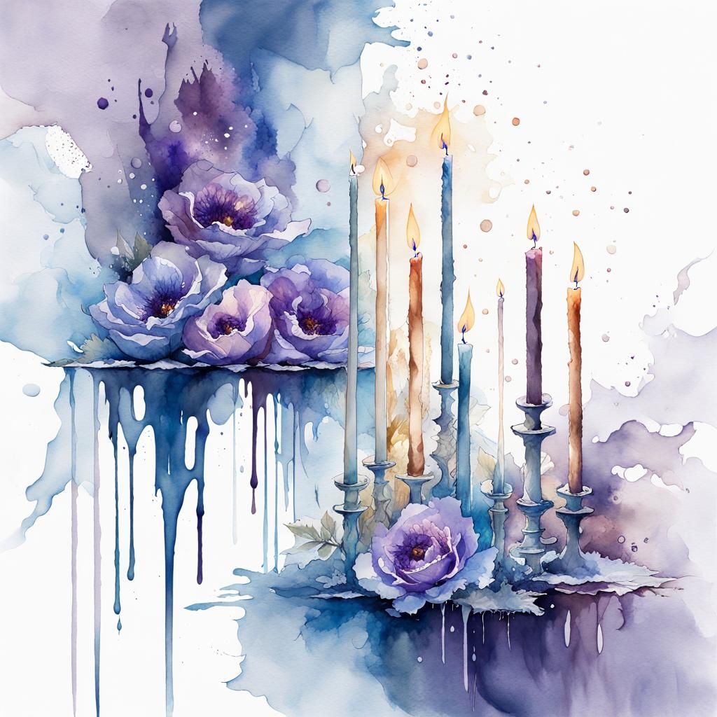 Candles Watercolor