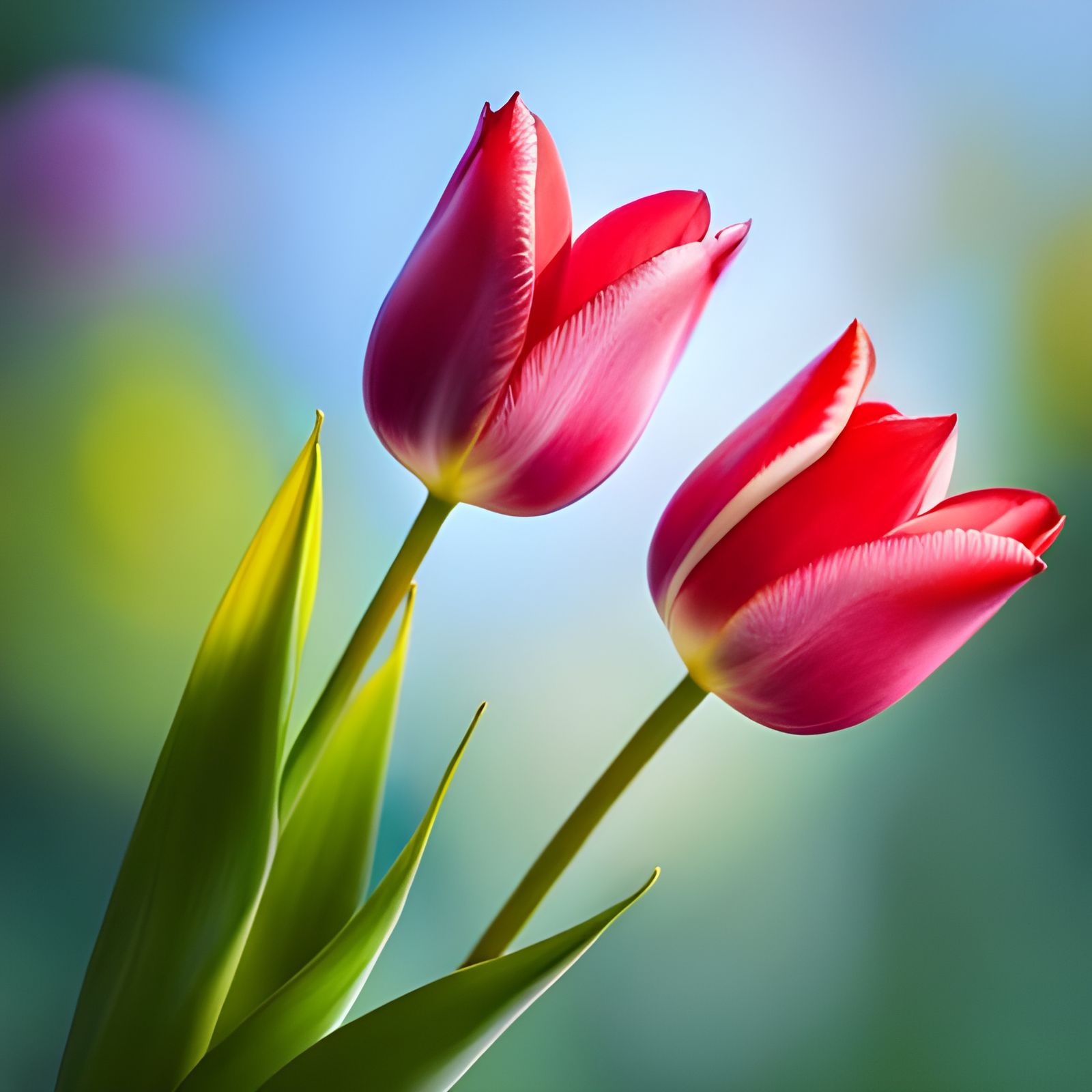 Spring Tulips - AI Generated Artwork - NightCafe Creator