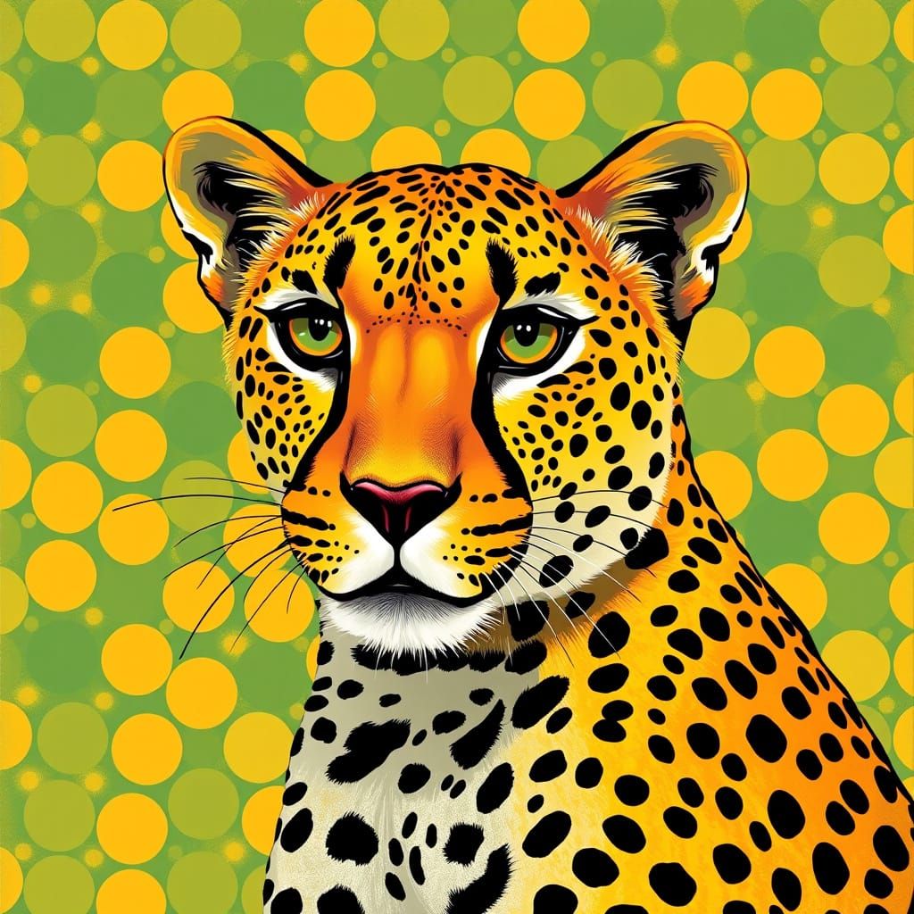 cheetah as a Ishihara color blind test
