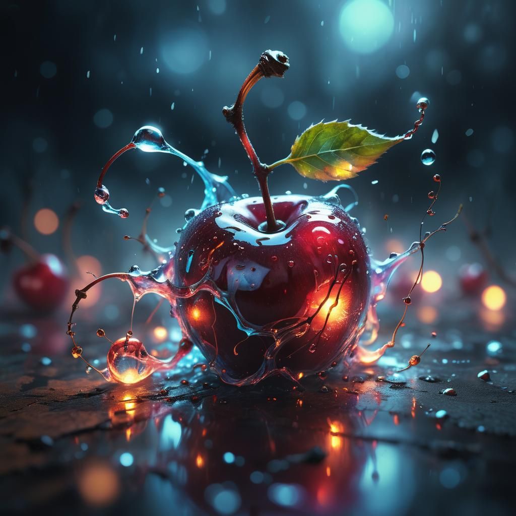 Cherry splash   by @Wasgij