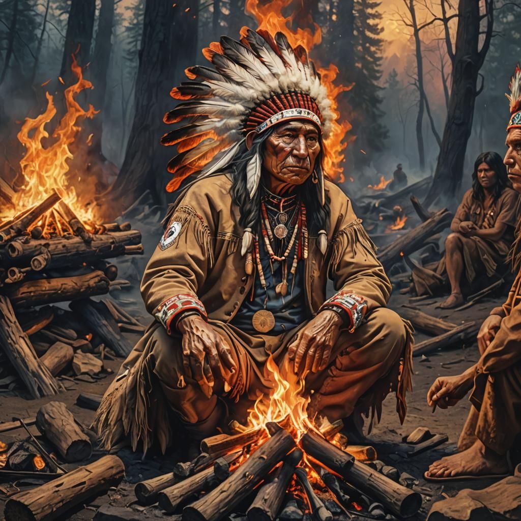 Native American fire shaman - AI Generated Artwork - NightCafe Creator