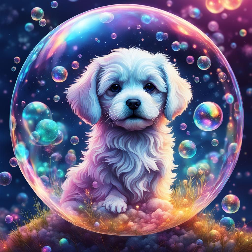 Puppy in a Bubble: Holographic Cosmic Illustration
