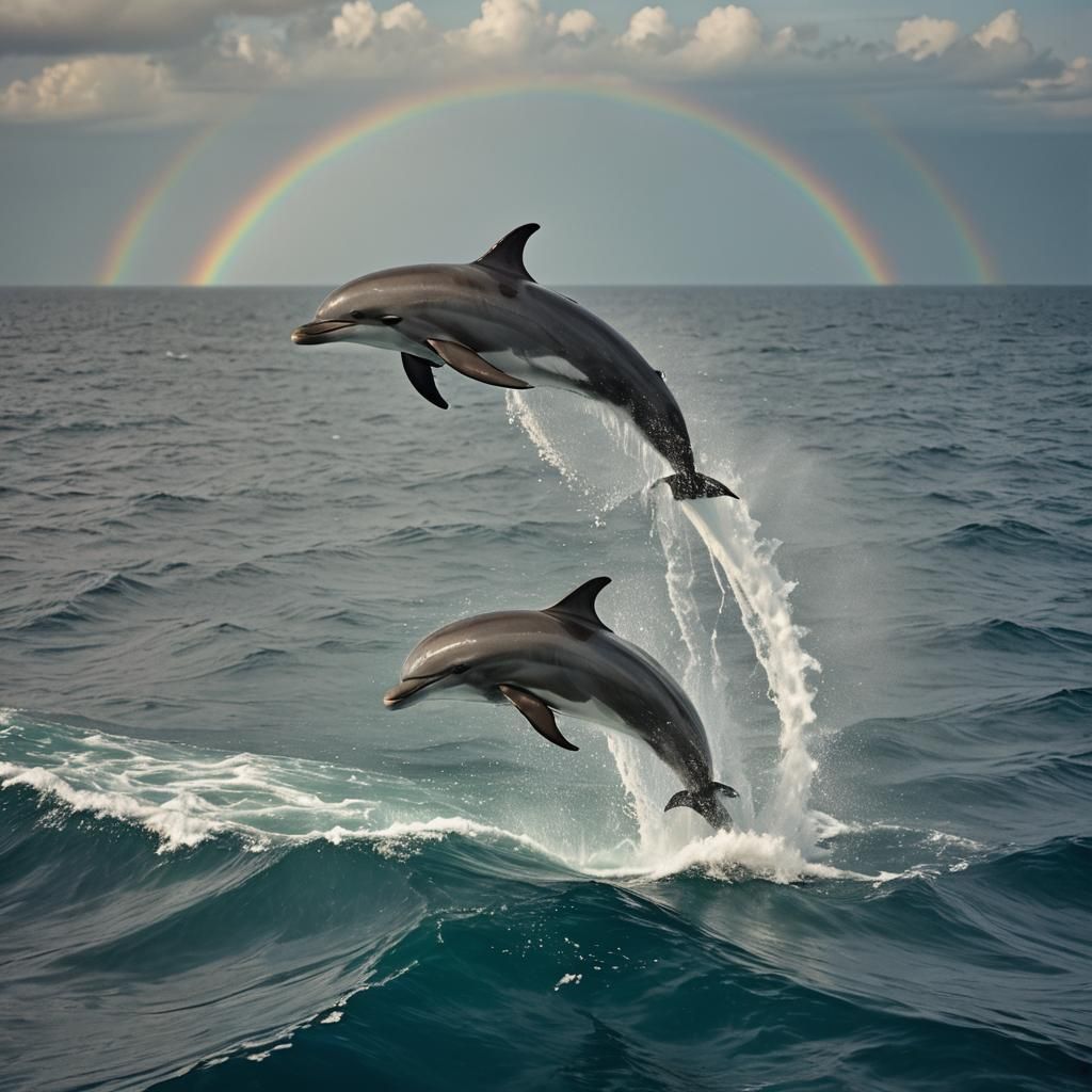 One time, during a refueling at sea, i saw a mother dolphin ...