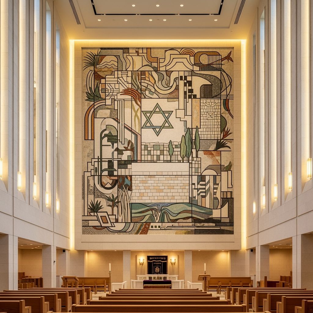 Modern Synagogue Design Inspired by Wright and Corbusier