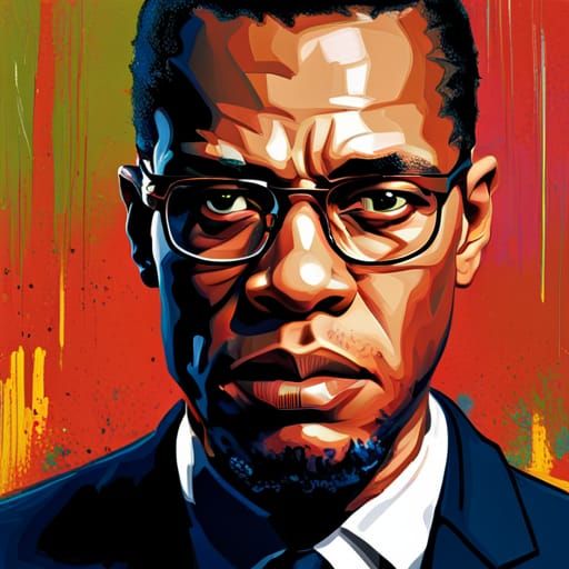 Malcolm X - AI Generated Artwork - NightCafe Creator