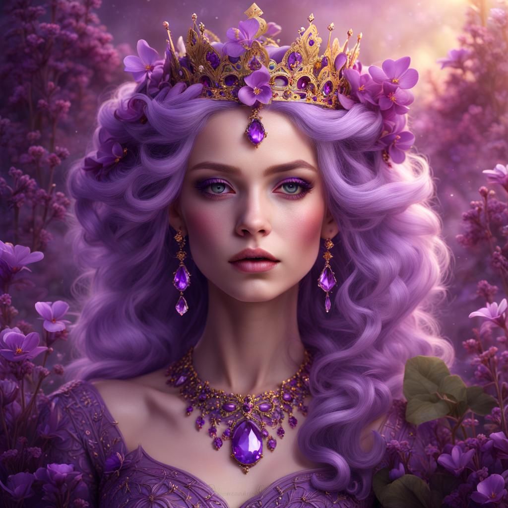 Violet queen 1 - AI Generated Artwork - NightCafe Creator