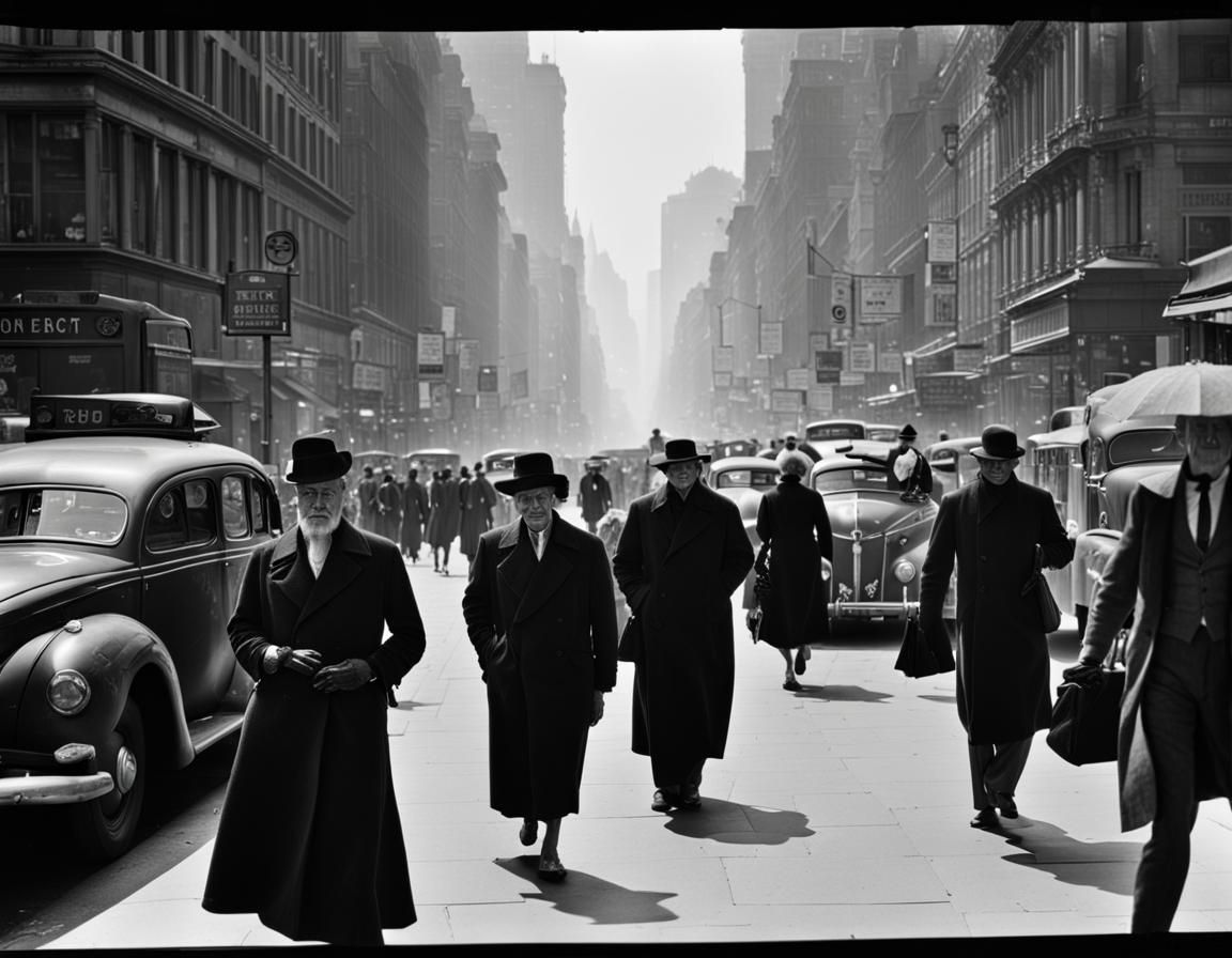 A snapshot of everyday life in a bustling city, capturing th...