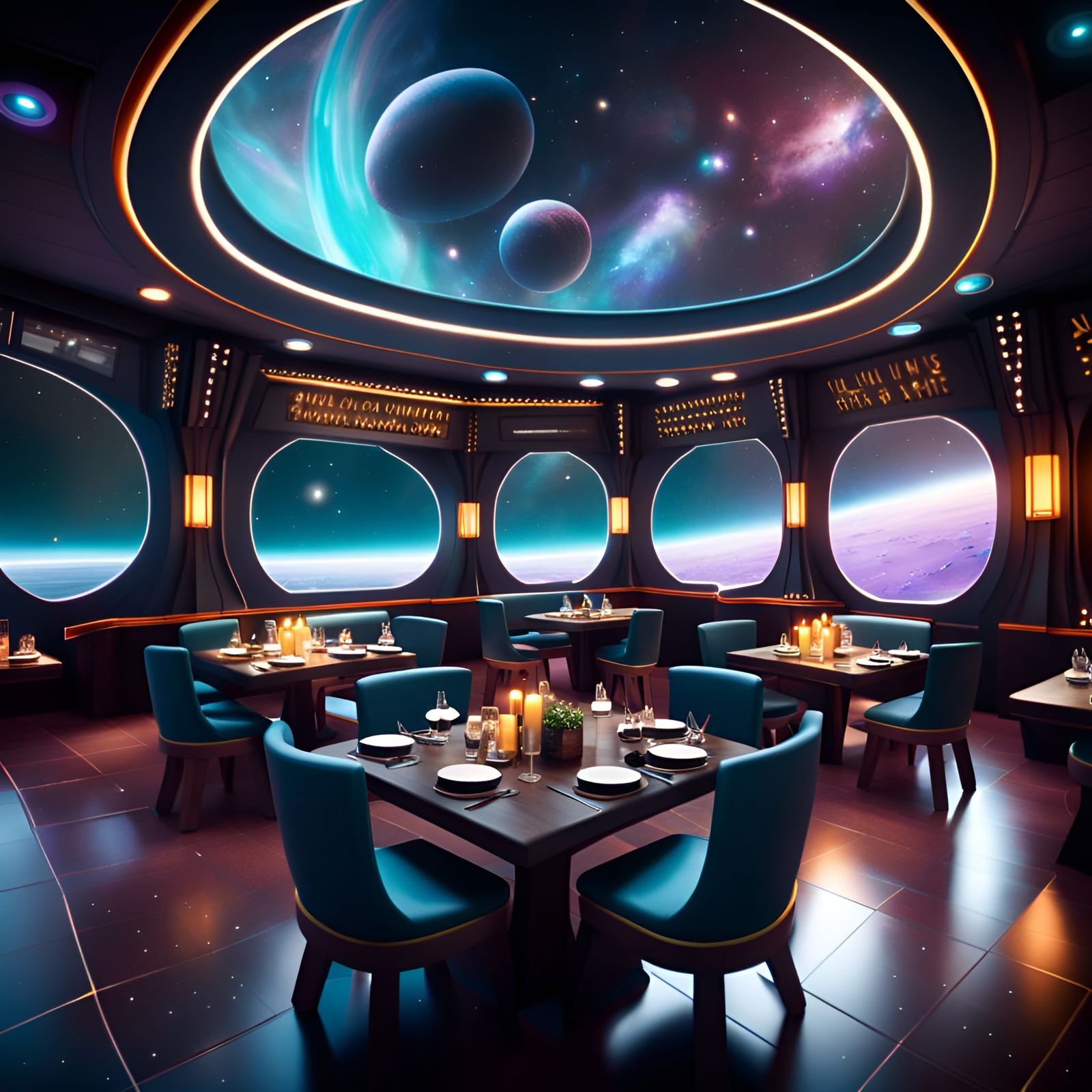 The Restaurant at the End of the Universe AI Generated Artwork NightCafe Creator
