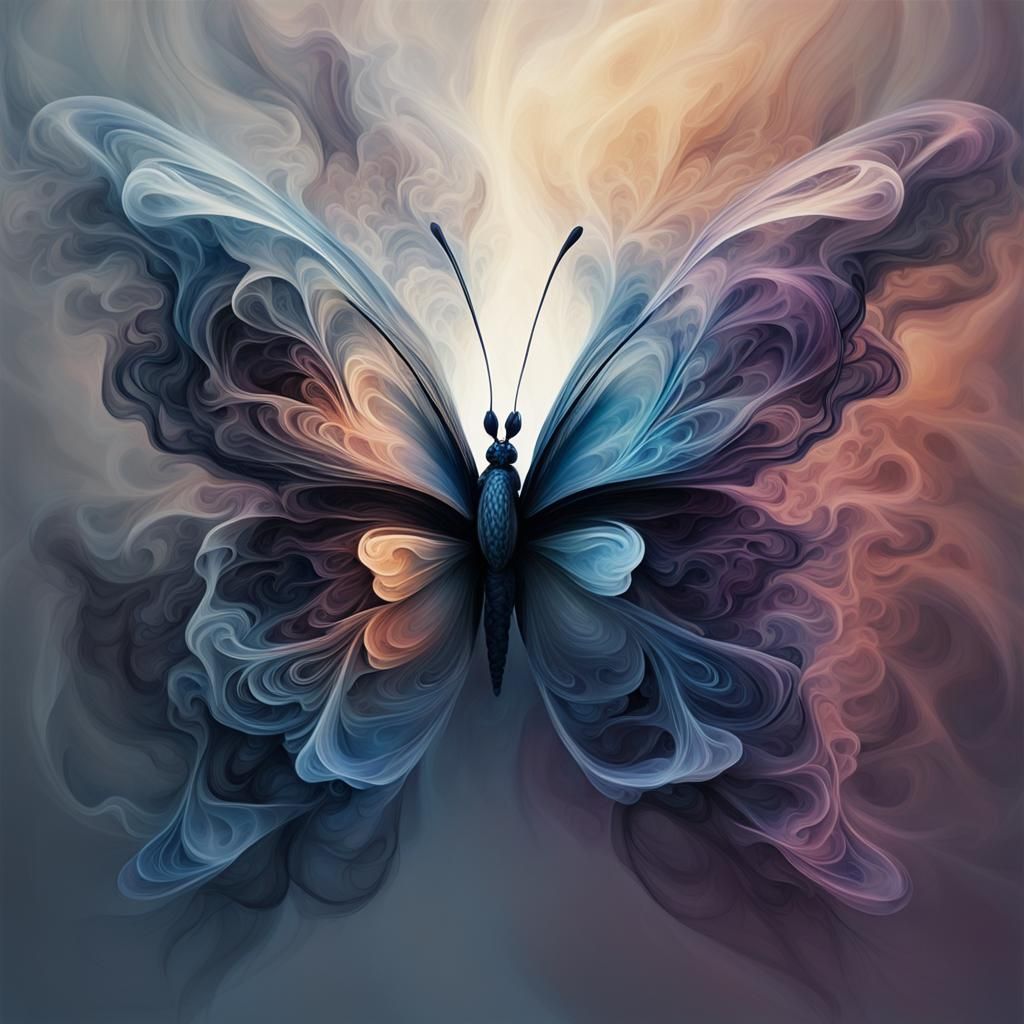 Smoke butterfly  by @Phoenix
