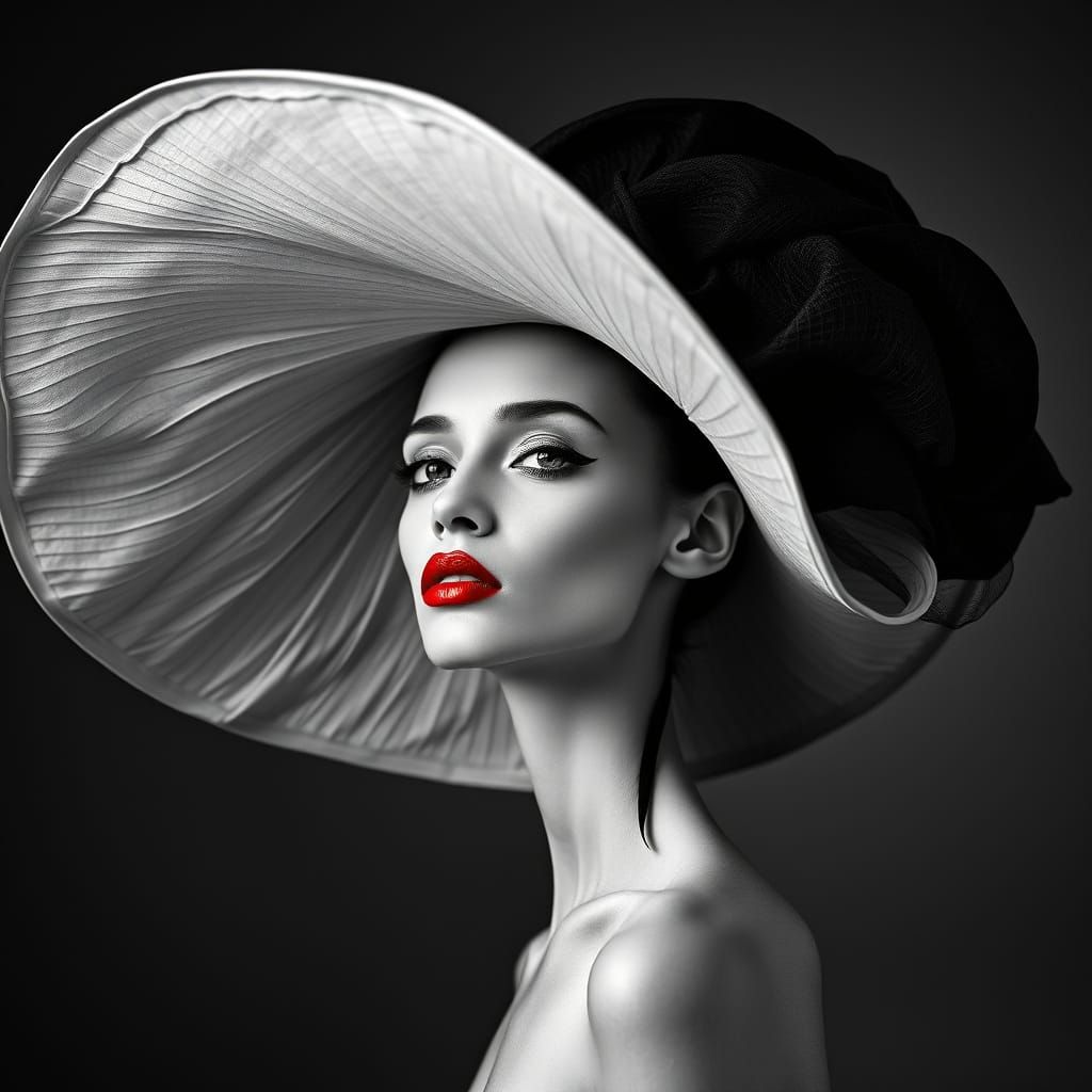 Hat Glam Portrait   by @AIUrbanTemple