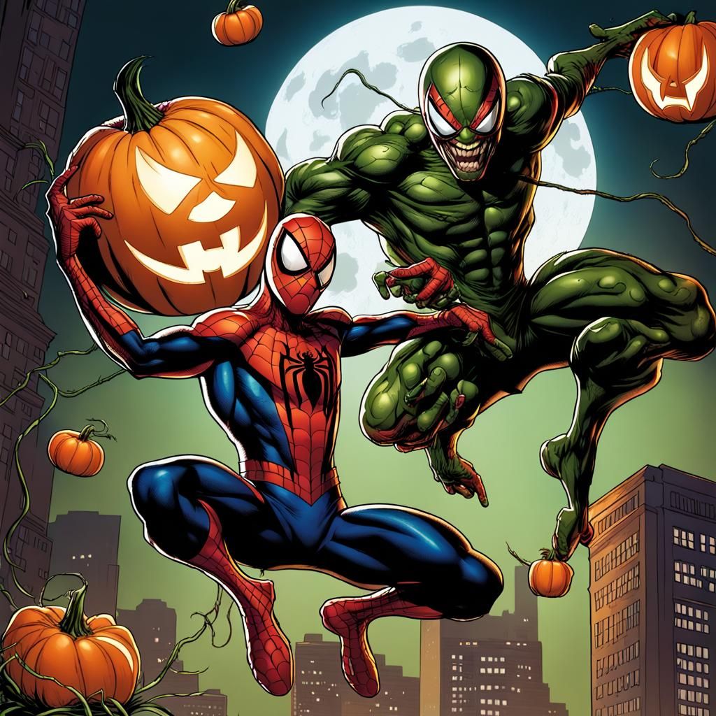 Spiderman vs Boogyman of the Halloween